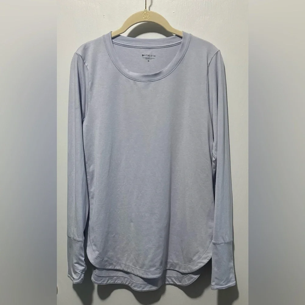 Athleta Women's Light blue Long Sleeve Tee - Picture 2 of 6